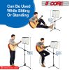 5 Core Music Stand 2-IN-1 Professional Portable Sheet Music Stand with Detachable Microphone Stand
