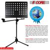 5 Core Music Stand 2-IN-1 Professional Portable Sheet Music Stand with Detachable Microphone Stand