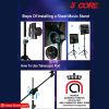5 Core Music Stand 2-IN-1 Professional Portable Sheet Music Stand with Detachable Microphone Stand