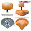 5 Core Drum Throne with Backrest Brown Thick Padded Saddle Drum Seat Comfortable Motorcycle Style Drum Chair Stool Height Adjustable Double Braced Tri