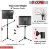 5 Core Music Stand 2-IN-1 Professional Portable Sheet Music Stand with Detachable Microphone Stand