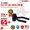5 Core Guitar Hanger Holder - Electric Acoustic & Bass Guitars for Home Studio Musical Instruments - Wall Mount with Accessories - GH IRON 1PC