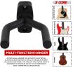 5 Core Guitar Hanger Holder - Electric Acoustic & Bass Guitars for Home Studio Musical Instruments - Wall Mount with Accessories - GH IRON 1PC